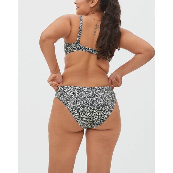 Everlane The Bikini Bottom in Low-Rise in Navy Floral S NWT - Picture 3 of 5